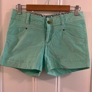 Athleta Green soft cord Shorts, also available in cream